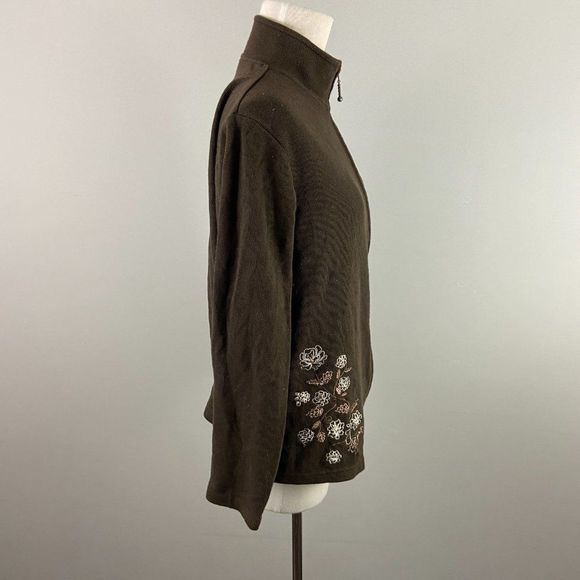 🌿4/$35🌿 CARROLL REED Brown Zip Up Sweater - Picture 3 of 6